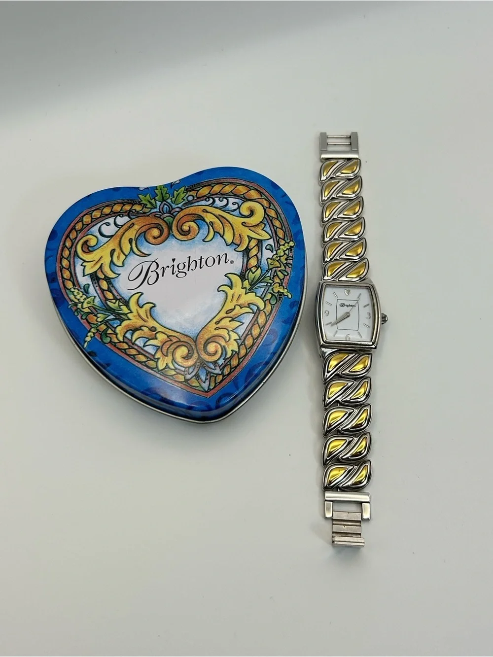 Brighton Coconut Grove Watch Two-tone Gold & Silver Plated Chunky & Tin